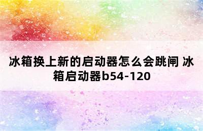 冰箱换上新的启动器怎么会跳闸 冰箱启动器b54-120